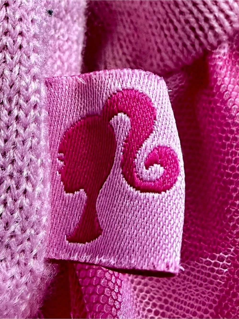 Barbie Girls Pink Houndstooth Dress M 7-8 Halloween Barbiecore - Picture 7 of 8